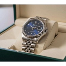 Zeyra Çelik Kordon Erkek Kol Saati  Mavi Gri Kadran Takvimli Gösterge Quartz Mekanizma  Hediyelik