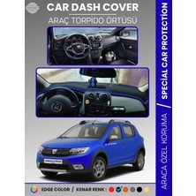 E-BİZ Dacıa Sandero Stepway (2015-2021) Torpido Örtüsü Ön Göğüs Koruma  Tam Uyum Kaymaz Kolay Montaj