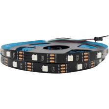 5V Adreslenebilir WS2812B Argb Pixel Şerit LED IP20 M:30LED 5m Magic LED
