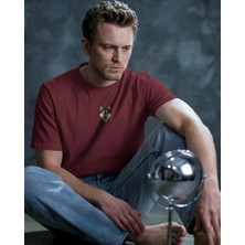 Muhtar Store Husky Köpek Baskılı Unisex Oversize Tişört – Minimal Sevimli Husky Tasarım