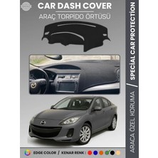 E-BİZ Mazda 3 (2009-2013) Torpido Örtüsü Panel Halısı Koruma Torpido Koruma Araca Özel Kaymaz Kolay Montaj