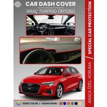 E-BİZ Audi A3 (2020+) Torpido Örtüsü Ön Göğüs Koruma Torpido Koruma Araca Özel Kaymaz Kolay Montaj
