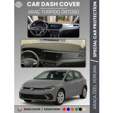 E-BİZ Volkswagen Polo (2022+) Torpido Örtüsü Ön Göğüs Koruma Torpido Koruma Tam Uyum Kaymaz Özel Kesim