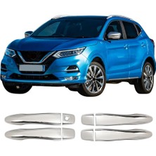 Brsplast Nissan Qashqai Uyumlu 2014 ve Üzeri Krom Kapı Kolu 4 Kapı Sensörsüz Paslanmaz Çelik