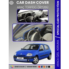 E-BİZ Renault Clıo 2 Ekranlı + Çukurlu (2001-2012) Torpido Örtüsü Ön Göğüs Koruma Torpido Koruma