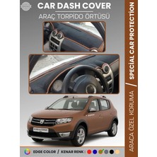 E-BİZ Dacıa Sandero Stepway (2010-2015) Torpido Örtüsü Ön Göğüs Koruma  Tam Uyum Kaymaz Kolay Montaj