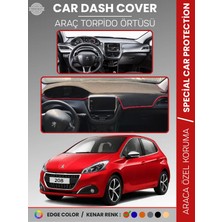 E-BİZ Peugeot 208 (2012-2019) Torpido Örtüsü Ön Göğüs Koruma Torpido Koruma Birebir Uyum Kaymaz Özel Kesim