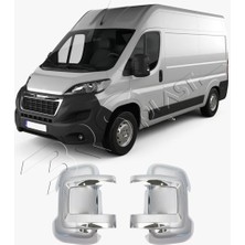 Brsplast Peugeot Boxer Uyumlu 2006 ve Üzeri Ayna Kapağı 2 Parça Abs Krom Kaplama