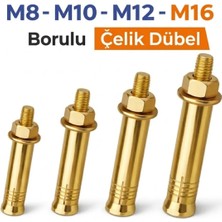 Cıvata Deposu Borulu Çelik Dübel M12X110 15 Adet