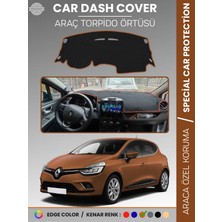 E-BİZ Renault Clio 4 (2012-2020) Torpido Örtüsü Ön Göğüs Koruma Torpido Koruma Birebir Uyum Kaymaz