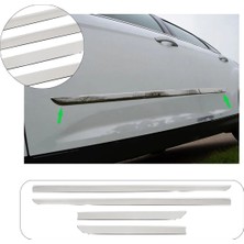 Brsplast Seat Leon Mk2 Uyumlu 2009-2012 Krom Yan Kapı Çıtası 4 Parça Paslanmaz Çelik