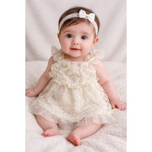 Bebeu Güpür Dantel Bebek Mevlüt Elbisesi