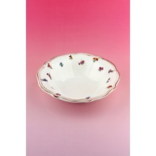 Bursa Porselen Dekor Flora Antik Porselen Salata Kasesi