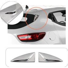 Brsplast Renault Clio 4 Uyumlu Krom Arka Cam Rüzgarlık Üçgeni Paslanmaz Çelik