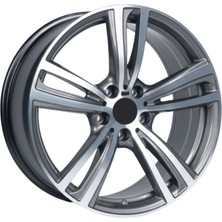 R1 Wheels 5*120*19*8.0*9.0 ET35-42 CH72.6 Ön-Arka Gun Metal Dıamond STYLE-442