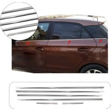 Brsplast Hyundai I20 Uyumlu 2014 ve Üzeri Krom Cam Çıtası 6 Parça Paslanmaz Çelik