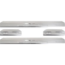 Brsplast Nissan Qashqai Uyumlu 2014 ve Üzeri Krom Kapı Eşiği 4 Parça Paslanmaz Çelik