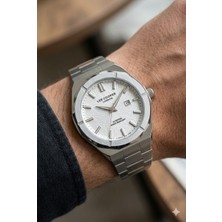 Lee Cooper Gümüş Renk Erkek Kol Saati | 45 mm Çelik Kasa, Gümüş Çelik Kordon, Gümüş Kadran