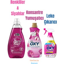 Mr.Oxy Fast Hızlı Yıkama Sıvı Çamaşır Deterjanı 1480 Ml+Termina Leke Çıkarıcı 750 Ml+Konsantre Yumuşatıcı ŞAKAYIK&MÜGE1440 ml