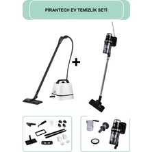 Pirantech CB-102A Buharlı Temizlik Makinesi // EK-200 Torbasız Kablolu Dikey Süpürge Elektrikli Süpürge