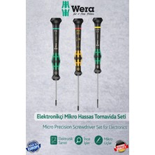 Wera Elektronikçi Telefoncu Saatçi Tornavida Seti 3 Parça | Profesyonel Mikro Tamir Seti