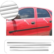 Brsplast Opel Corsa C Uyumlu 2000-2006 Krom Cam Çıtası 4 Parça Paslanmaz Çelik
