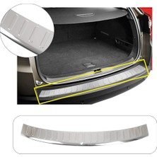 Brsplast Renault Megane 3 Sw Uyumlu 2008-2016 Krom Arka Tampon Üstü Koruma Paslanmaz Çelik