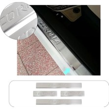Brsplast Toyota Corolla Uyumlu 2013 ve Üzeri Krom Kapı Eşiği Paslanmaz Çelik