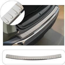 Brsplast Audi Q2 Suv Uyumlu 2016-2020 Krom Arka Tampon Üstü Koruma Paslanmaz Çelik