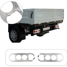 Brsplast Ford Transit Kamyonet Uyumlu 2007-2019 Krom Stop Çerçevesi 2 Parça Paslanmaz Çelik