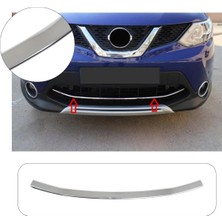 Brsplast Nissan Qashqai Uyumlu 2014-2017 Krom Ön Tampon Çıtası Paslanmaz Çelik