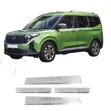 Brsplast Ford Courier Uyumlu 2023 ve Üzeri Krom Kapı Eşiği 4 Parça Paslanmaz Çelik