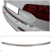 Brsplast Audi Q7 Uyumlu 2006-2015 Krom Arka Tampon Üstü Koruma Paslanmaz Çelik