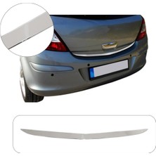 Brsplast Opel Corsa E Uyumlu 2015 ve Üzeri Krom Bagaj Alt Çıtası Paslanmaz Çelik