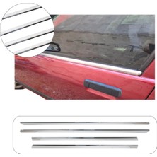 Brsplast Renault 19 Uyumlu Krom Cam Çıtası 4 Parça Paslanmaz Çelik