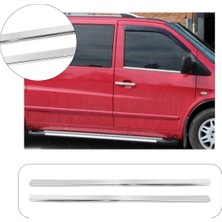 Brsplast Mercedes Vito W638 Uyumlu 1996-2003 Krom Cam Çıtası 2 Parça Paslanmaz Çelik