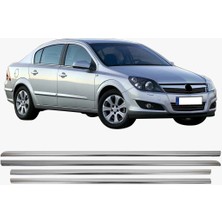 Brsplast Opel Astra H Sedan Uyumlu 2004-2009 Krom Cam Çıtası 4 Parça Paslanmaz Çelik