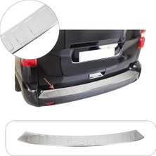 Brsplast Opel Vivaro Uyumlu 2019 ve Üzeri Uzun Model Krom Arka Tampon Üstü Koruma Paslanmaz Çelik