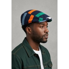 Bay Şapkacı Erkek Çizgili Kasket Şapka | Retro Newsboy Cap - BAYŞAPKACI-8281