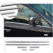 Brsplast Volkswagen Caddy Uyumlu 2015 ve Üzeri Krom Cam Çıtası 6 Parça Paslanmaz Çelik