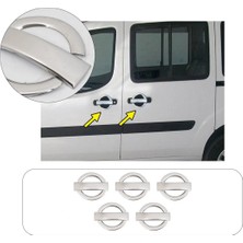Brsplast Fiat Doblo Uyumlu 2000-2010 Krom Kapı Kolu 5 Kapı Paslanmaz Çelik
