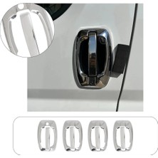 Brsplast Fiat Ducato Uyumlu 2024 ve Üzeri Krom Kapı Kolu 4 Kapı (Sensörlü) Paslanmaz Çelik