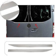 Brsplast Mercedes Sprinter W907 Uyumlu Krom Arka Cam Alt Çıtası 2 Parça Paslanmaz Çelik