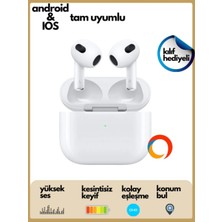 EBG Elektronik Beyaz 3. Nesil Uyumlu Ios Ios - Android - Xiaomi Uyumlu Bluetooth 5.0 Kulakiçi Kulaklık