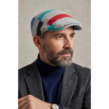 Bay Şapkacı Erkek Çizgili Kasket Şapka | Retro Newsboy Cap - BAYŞAPKACI-8281