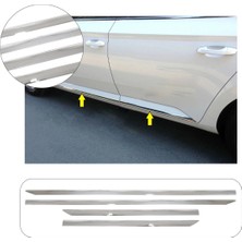 Brsplast Skoda Superb B7 Uyumlu 2015 ve Üzeri Krom Yan Kapı Çıtası 4 Parça Paslanmaz Çelik