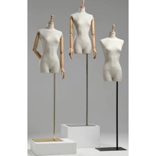 Md Vitrin Dekorasyon 36 Beden Ahşap Kollu Pantolon Giyebilen Terzi Mankeni Elyaflı Polyester