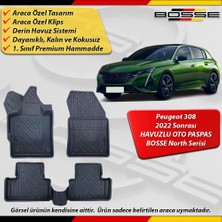 Peugeot 308 Paspas Araca Özel 2022 ve Sonrası Derin Havuzlu Paspas Bosse North Serisi