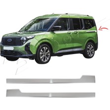 Brsplast Ford Courier Uyumlu 2023 ve Üzeri Krom Sürgü Çıtası 2 Parça Paslanmaz Çelik