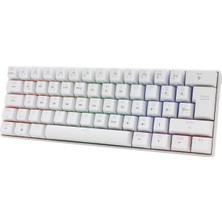 Blueforce Gravion Kayra MK61 Rgb Mekanik Gaming Oyuncu Klavye 61 Tuş, Kablosuz Bluetooth + 2.4g + Kablolu, Red Switch, 2000MAH